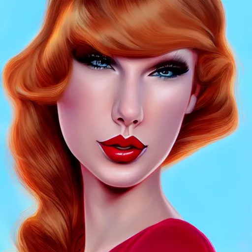 Image similar to Taylor Swift cosplaying as jessica rabbit, by artgerm, deviantart