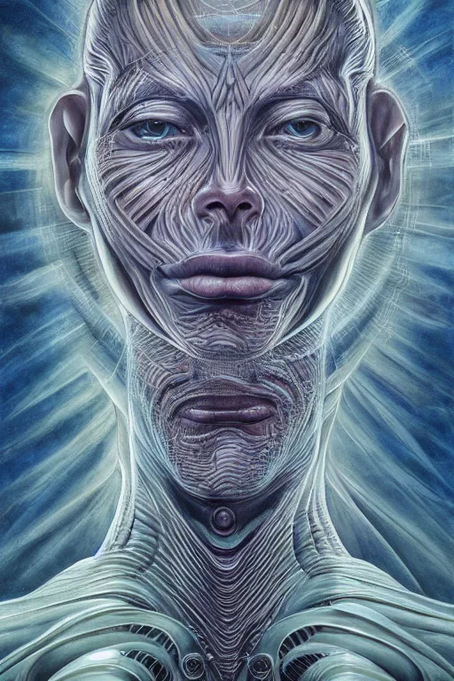 Cinematic Symmetric Portrait Of An Alien God Emperor. 