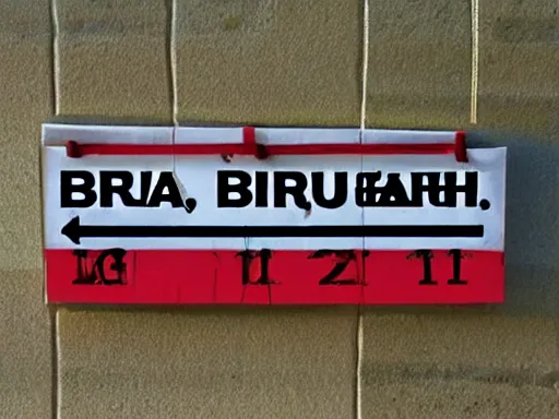 Prompt: a sign that says “BRUH”