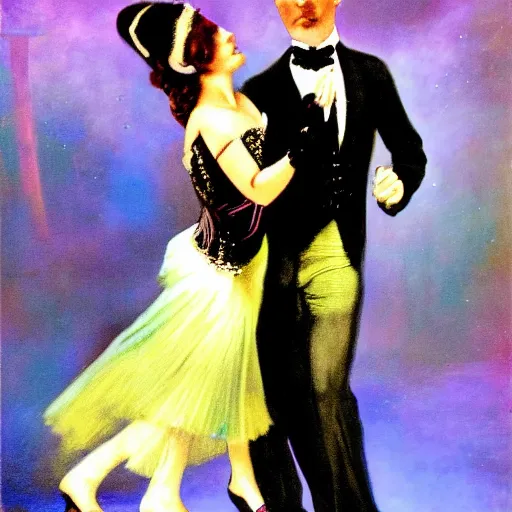 Image similar to victorian ballroom dance disco fox