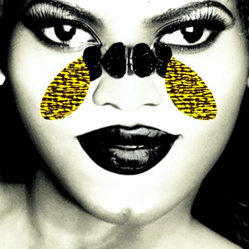 Image similar to beyonce as a bee hybrid