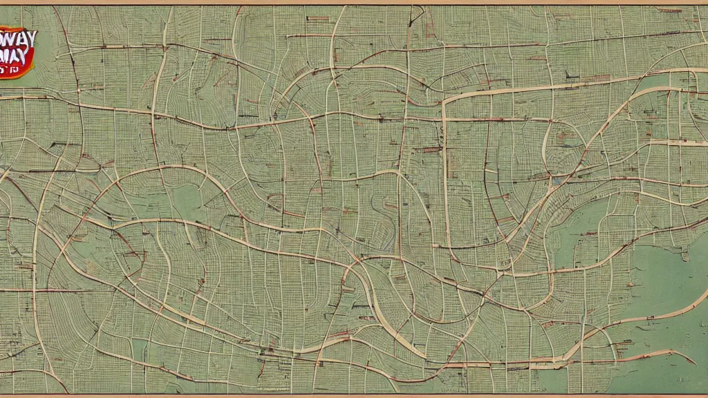 Image similar to matte painting sweet tan subway map