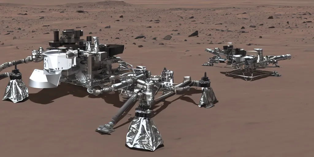 Image similar to photo of cybermorphic robotic drone for mars exploration industrial design