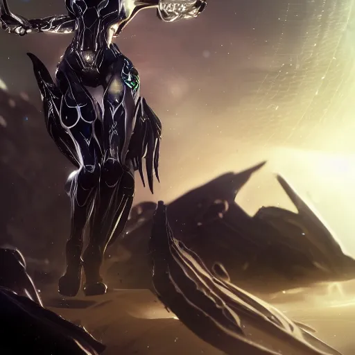 Prompt: massively giant beautiful and stunning saryn prime female warframe, doing an elegant pose, looming over you, you looking up at her from the ground, slick elegant design, sharp claws, detailed shot legs-up, highly detailed art, epic cinematic shot, realistic, professional digital art, high end digital art, DeviantArt, artstation, Furaffinity, 8k HD render, epic lighting, depth of field