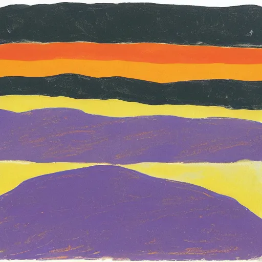 Image similar to hudson highlands by etel adnan,