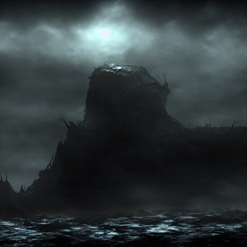 Image similar to abyss, dark and mysterious, atmospheric, ominous, eerie, cinematic, cinematic, 4k, ultra detail, ultra realistic