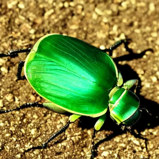 Image similar to shiny green rose chafer in gogos, basil style