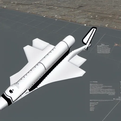 Prompt: a CFD Simulation of a spaceshuttle