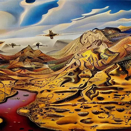 Prompt: kurdistan painted by salvador dali, highly detailed, insanely intricate, award winning art, trending on artstation