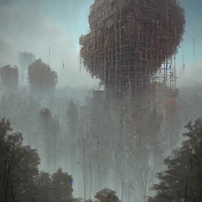 Image similar to a beautiful painting of pripyat by greg rutkowski and zdzisław beksinski and rene magritte, in style of digital art. hyper detailed, sharp focus, soft light. unreal engine 5. ray tracing. trending on artstation