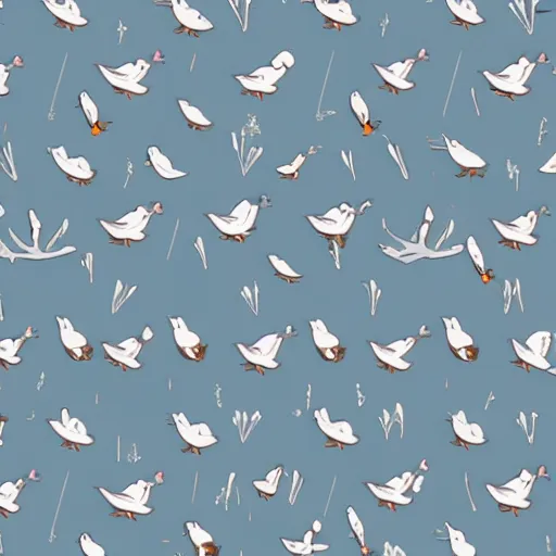 Image similar to fabric pattern of minimalistic birds