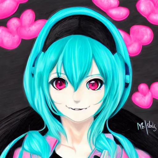 Image similar to Hatsune Miku by Melissa Ballesteros