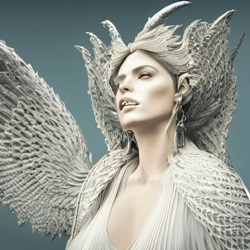 Prompt: the angel queen, 4 k, intricate detailed, jaw dropping, gorgeous, surreal, octane render