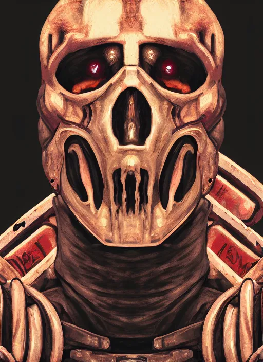 Image similar to portriat of doom guy ( 2 0 1 6 ) close up, digital art