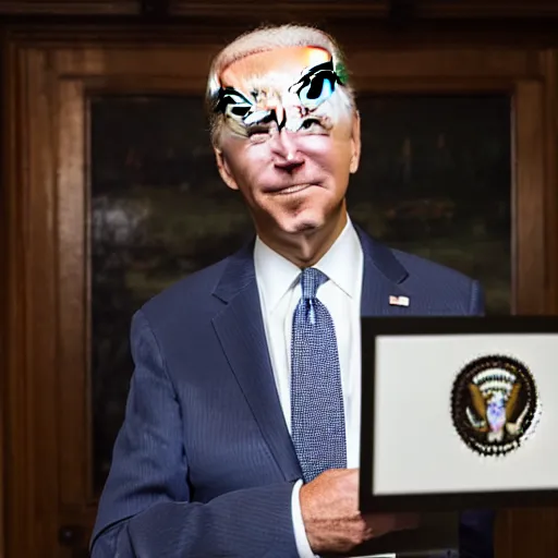 Prompt: Joe Biden exploring the Backrooms