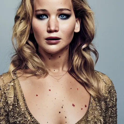 Prompt: a jennifer lawrence as a table, product shot