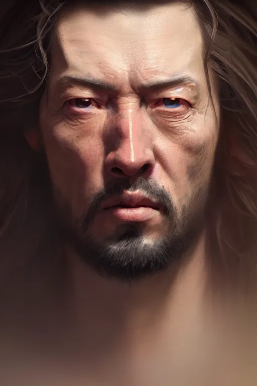 Image similar to ultra detailed facial portrait of dutch van der linde, extremely detailed digital painting, in the style of fenghua zhong and ruan jia and jeremy lipking and peter mohrbacher, mystical colors, rim light, beautiful lighting, 8 k, stunning scene, raytracing, octane, trending on artstation