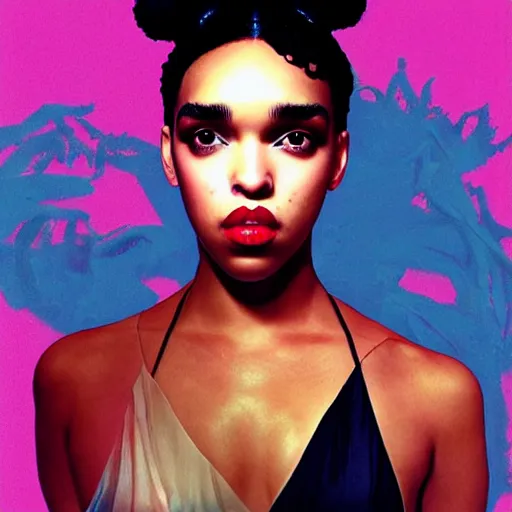 Prompt: fka twigs in the style of harumi yamaguchi