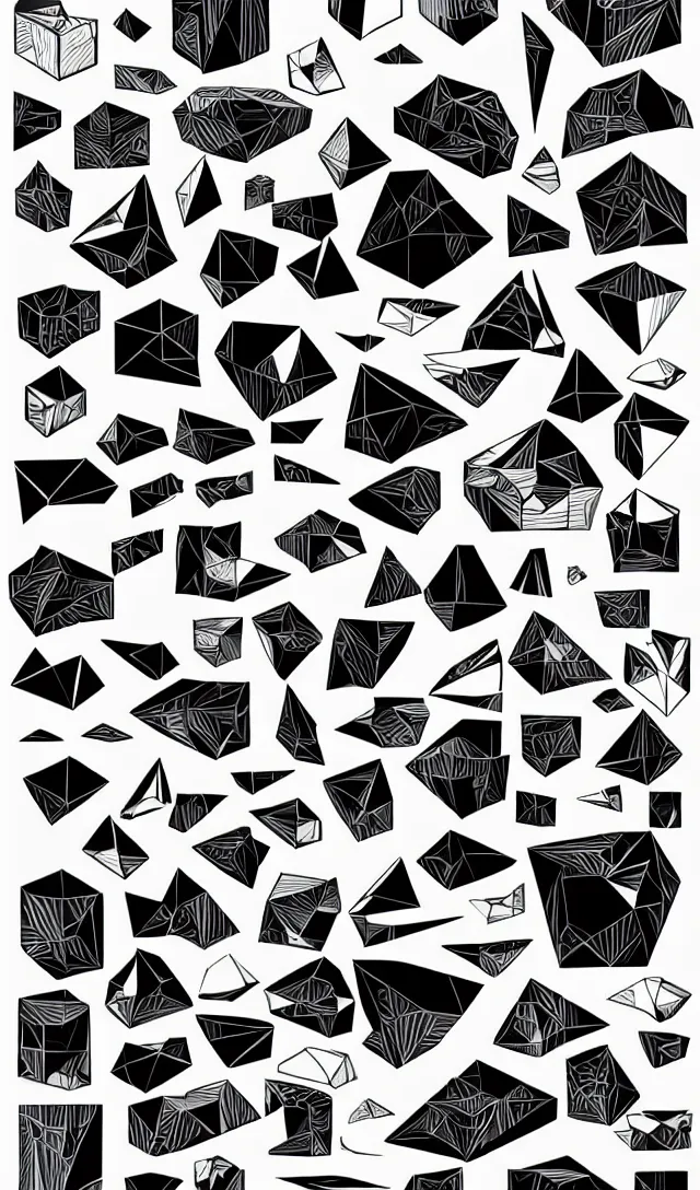 Image similar to a composition of rectangular shapes, vector art, clean, monochromatic ink, artstation, deviantart, pinterest