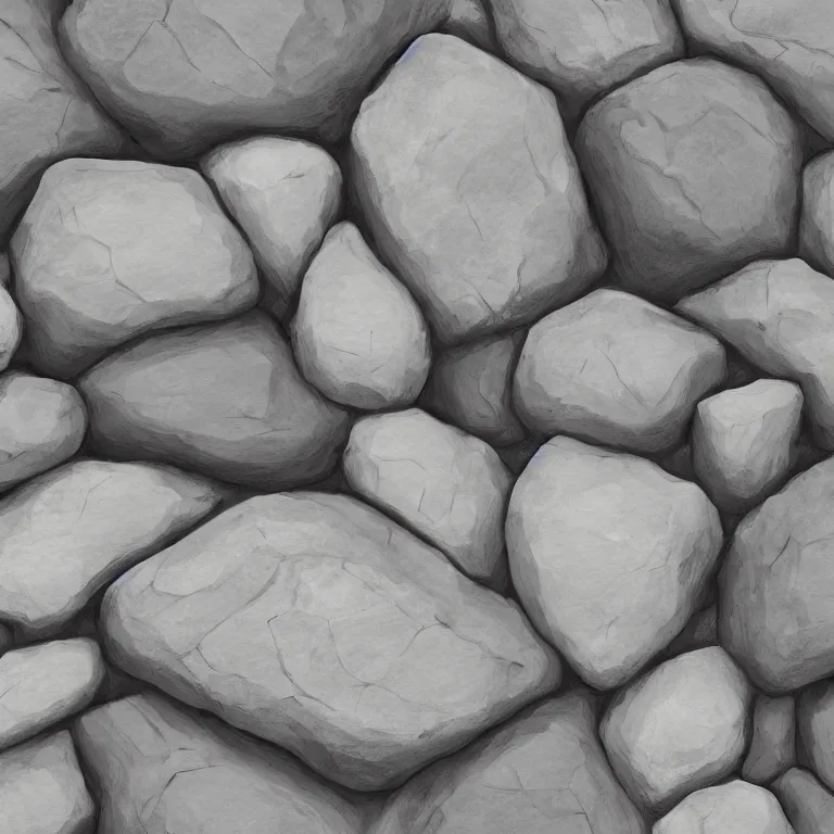 Image similar to an illustration study of rocks, digital art, sharp