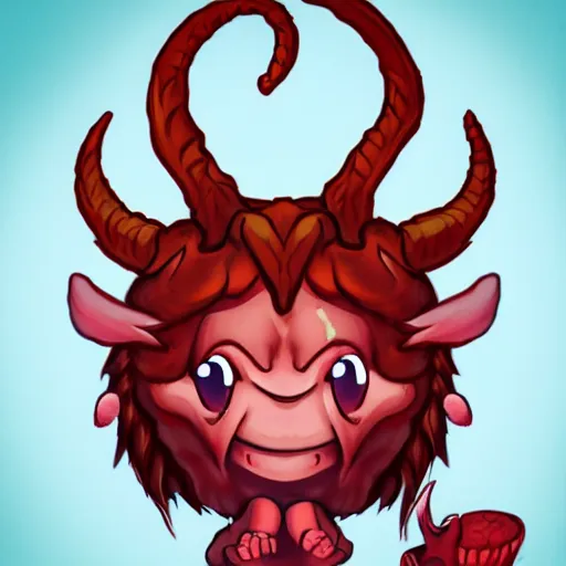 Prompt: a cute anthropomorphic demon