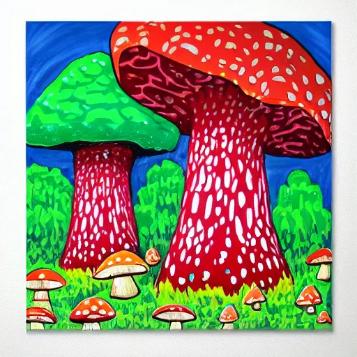 Image similar to Ancient giant mushroom forest 🍄🍄🌲🎨🖌️