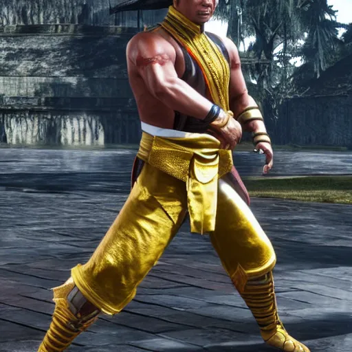 Image similar to Vajiralongkorn in Mortal Kombat XII, 4k, detailed,