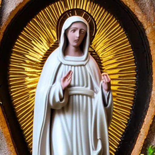 Image similar to closeup of Virgin Mary statue