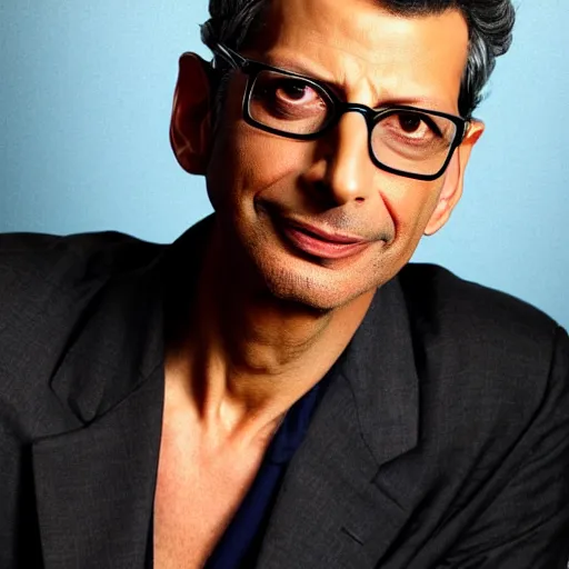 Image similar to jeff goldblum is seductive ian malcom on the cover of a romance novel