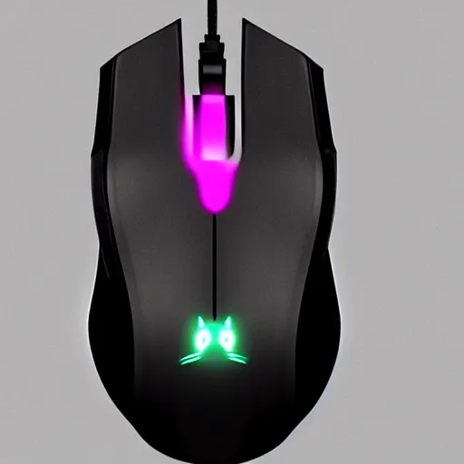 Image similar to a RGB gaming mouse, animal mouse, RGB animal mouse