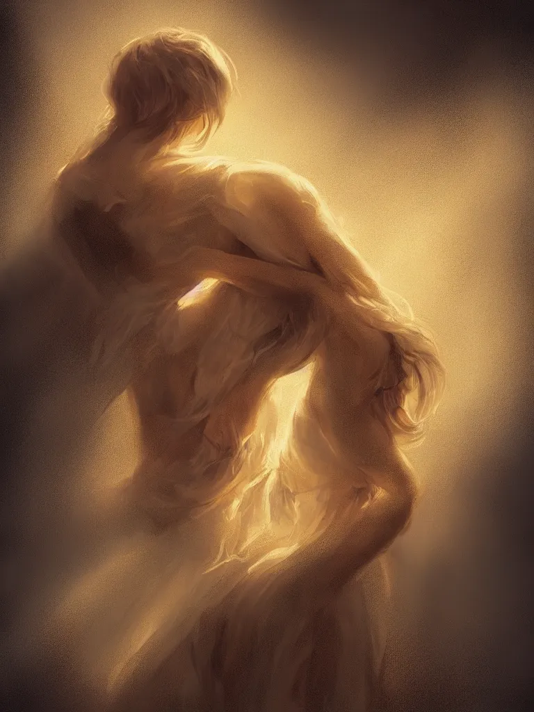 Image similar to put your arms around me by disney concept artists, blunt borders, rule of thirds, golden ratio, godly light, soft light, beautiful!