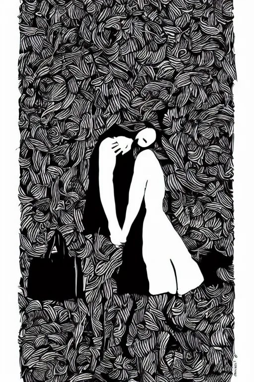 Image similar to black and white illustration, creative design, what it feel like to be loved