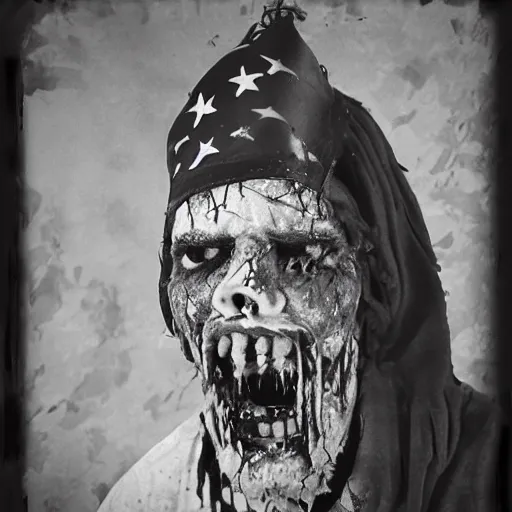 Image similar to ben laden as zombie