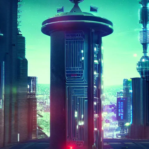 Image similar to auckland sky tower furturistic beacon, dynamic lighting, cinematic composition, upside down stranger things, cyberpunk, evil, artstation, octane render