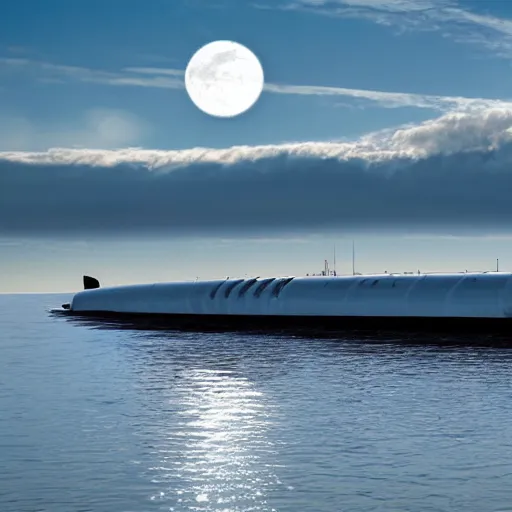 Image similar to Nuclear Submarine in the peaceful sky