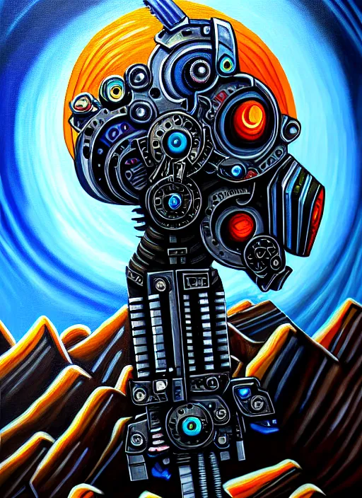 Image similar to apocalypse machine detailed painting