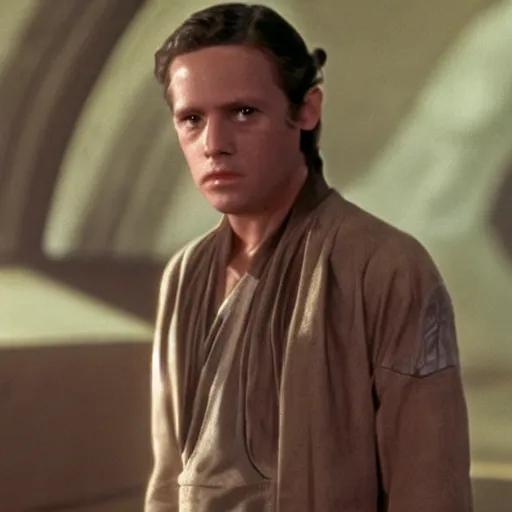 Prompt: A movie still of Callmecarson in Star Wars