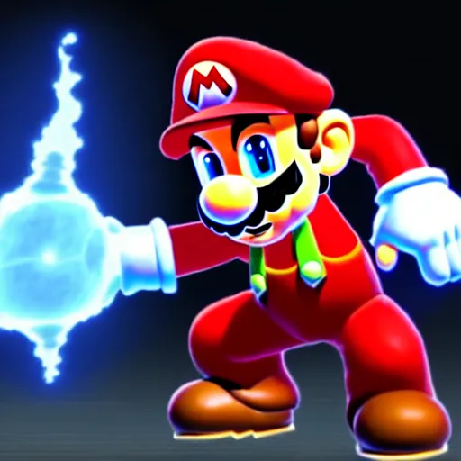 Prompt: super mario as a mortal kombat 1 1 fighter. fatality, brutality, finish him, unreal engine 5