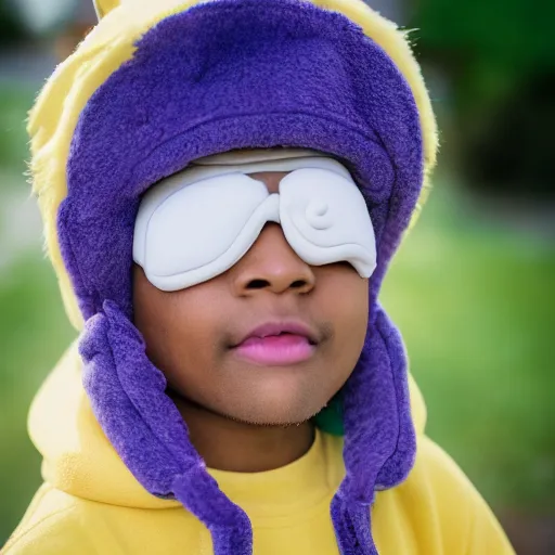 Image similar to portrait photo still of real life finn from the cartoon adventure time 8 k, 8 5 mm f 1. 8