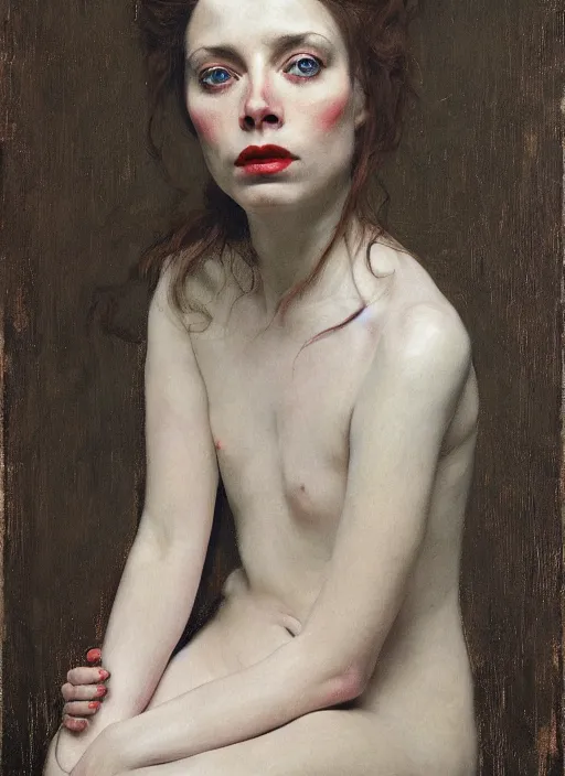 Image similar to danielle dax by jeremy lipking egon schiele gottfried helnwein