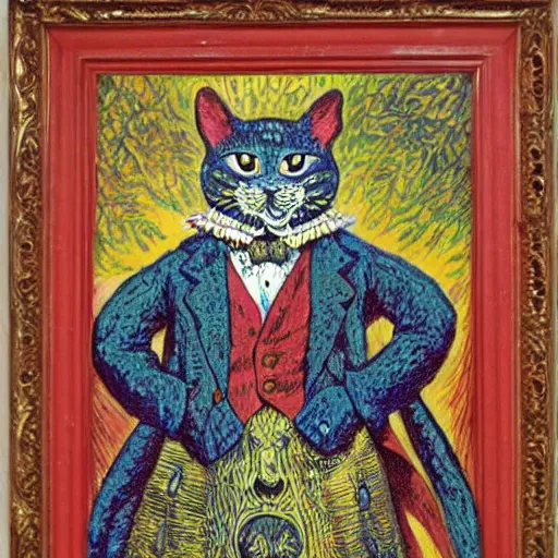 Prompt: the president by louis wain