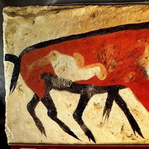 Prompt: hunting, altamira cave painting