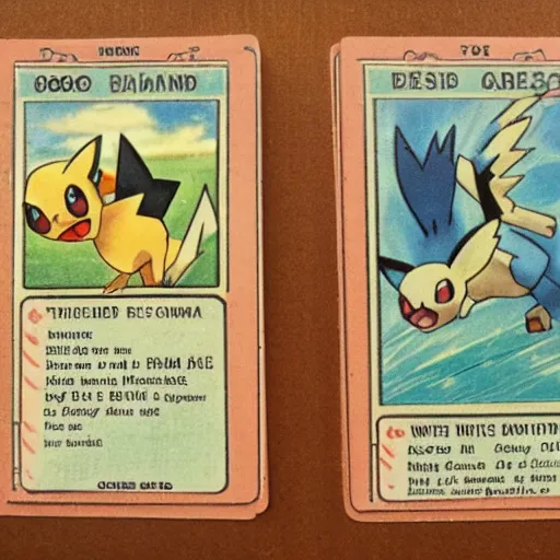 Image similar to a pokémon card from 1930, very detailed