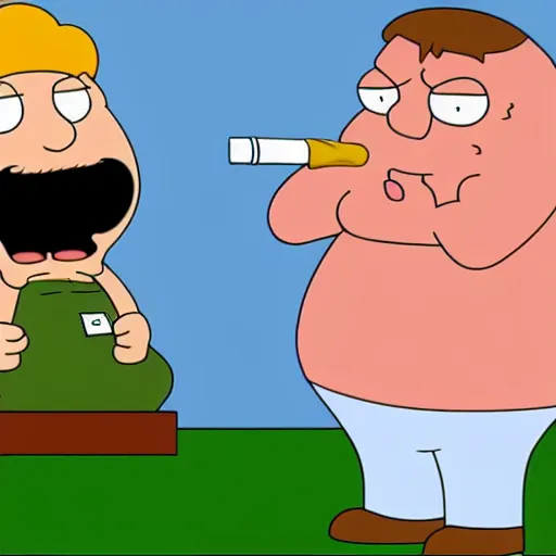 Image similar to brian from family guy smoking a joint