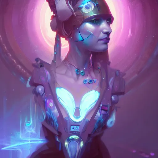 Image similar to a portrait of a beautiful cybernetic gypsy, cyberpunk concept art by pete mohrbacher and wlop and artgerm and josan gonzales, digital art, highly detailed, intricate, sci-fi, sharp focus, Trending on Artstation HQ, deviantart, unreal engine 5, 4K UHD image