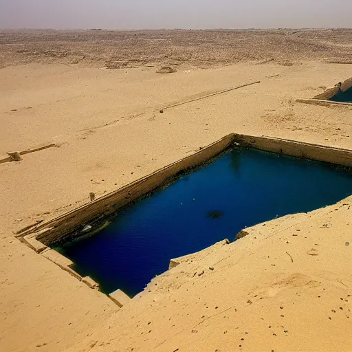 Prompt: Egypt pyramids underwater