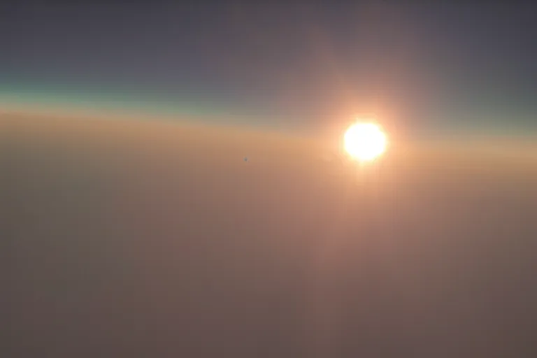 Image similar to photo of sun on earth horizon from the international space station