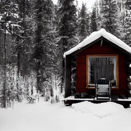 Prompt: cabin in the woods, hyper realistic, photograph, f 8. 0, 3 2 mm, kodak