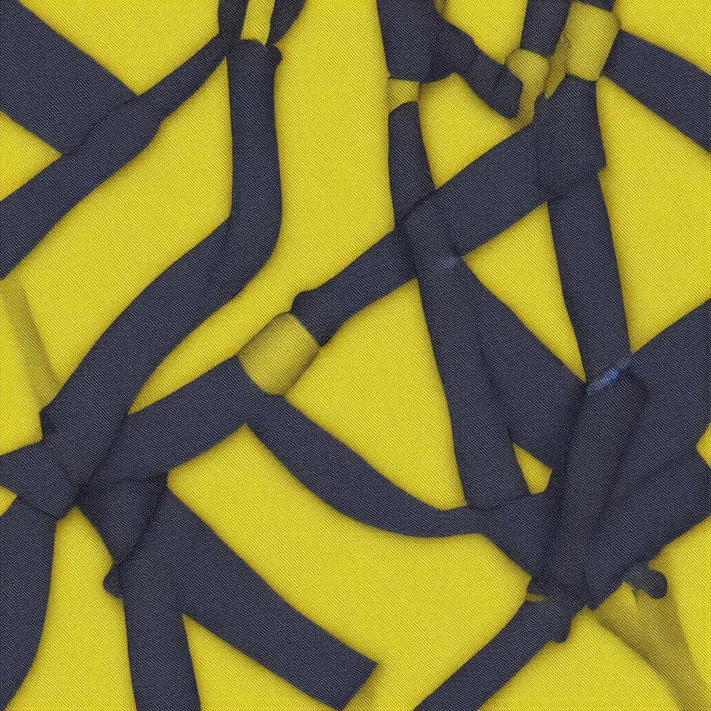 Prompt: close - up view of a tie on yellow background, 8 k, high detail, photorealistic, proper shading