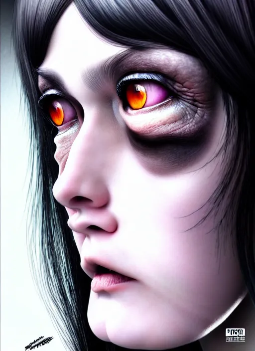 Image similar to an ugly monsterish horrifying slimy scottish female photo, professionally, soft lighting, realistic, sharp focus on eyes, 8 k, high definition, insanely detailed, intricate, elegant, art by artgerm and junji ito.